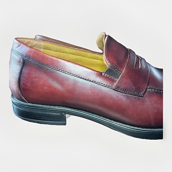 Florsheim Ortholite Mens Loafers Burgundy Leather Penny Moc Dress Shoes Size 12 - Picture 9 of 11